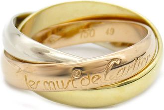 Cartier Gold Pink Gold (18K) White Gold (18K) Yellow Gold (18K) Band Ring (Pre-Owned)