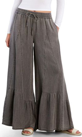 BILLY T Drawstring Waist Tiered Pants in Grey at Nordstrom, Size X-Large