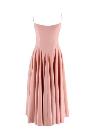 Emilia Wickstead Dusty Pink Esha Midi Dress Size XS