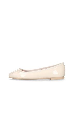 Pretty Ballerinas Round Toe Patent Ballet Flat in Ivory at Nordstrom, Size 37
