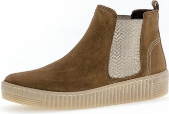 Gabor Women Ankle Boots, Ladies Chelsea Boots,Removable Insole,Low Boots,Half Boots,Bootie,Slip Boot,Flat,Brown (Cognac),40.5 EU / 7 UK