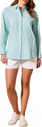 Tribal Roll Up Sleeve Shirt In Greensea