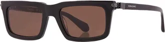Ferragamo SF2015S210 Rectangle Full Rim Sunglasses - Black