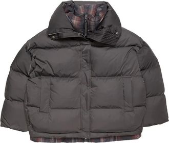 Acne Studios Geruit jack met rits - Grijs