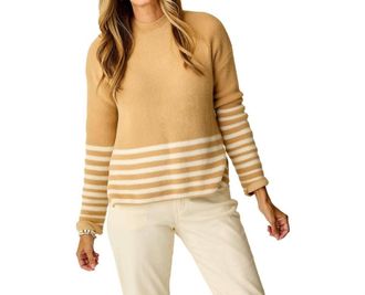 Carve Designs Olivia Sweater In Camel Stripe