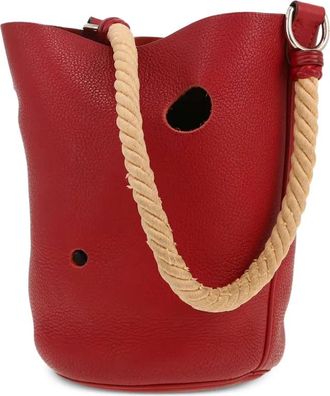 Herm&egrave;s 2007 Mangeoire bucket-tas met touw handgreep - Rood