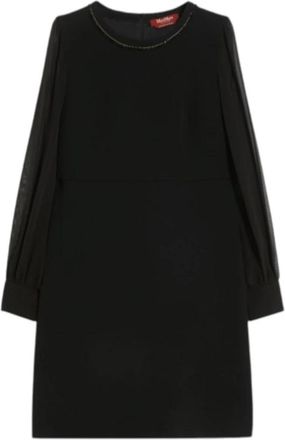 Max Mara Korte Cady Cocktailjurk - Dames - Korte kleedjes - Zwart - XL - Leer - Kleedjes
