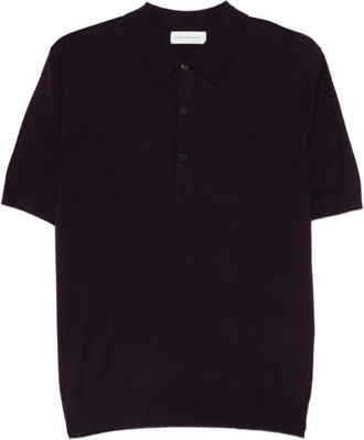 Dries Van Noten Murice 3700 Polo - Heren - Polos - Paars - XL - Wol - Tops