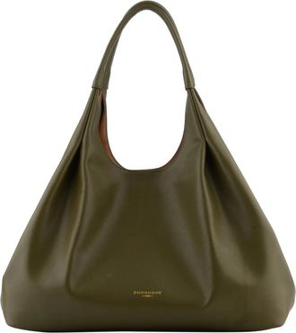 Pourchet Tassen, Dames, Groen, ONE Size, Leer, Arche Crossbody Bag
