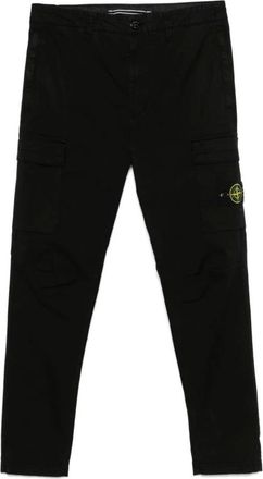 Stone Island Slim-fit Trousers, male, Black, Size: W33 Black Cargo Trousers Slim Fit