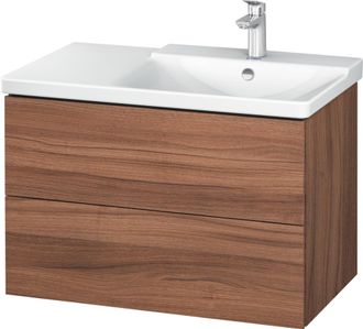 Duravit Duravit L-cube Mueble De Pared De 820mm De Ancho, Profundidad 481, 2 Cajones, Cabe p3 Comfort Art&iacute;culo 233485, Derecho De Cuenca, Color: Nogal Natural