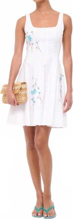 Staud Womens Mini Wells Dandelion Dress In White