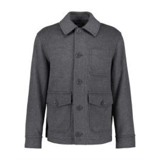 GANT Wool Field Jacket - male - Gant - Light Jackets - Gray - L - Jackets