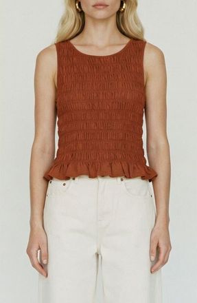 Vero Moda Nori Smocked Sleeveless Top in Andorra at Nordstrom Rack, Size X-Small