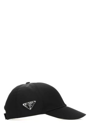 Prada Womens Cap Recycled Nylon Baseball Black Polyamide Riciclata Escluso