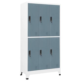 vidaXL Vidaxl - Taquilla De Acero Gris Claro Y Gris Oscuro 90x45x180 Cm