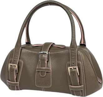 Loewe Pre-owned Handbags, female, Green, Size: ONE SIZE Pre-owned Leather Handbag