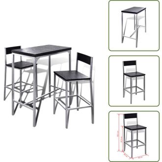 vidaXL The Living Store Set Banco da Bar e Colazione Alto - Tavolo da bar