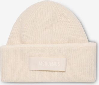 Jacquemus Alpaka-Rippstrickm&uuml;tze Le bonnet Gros Grain