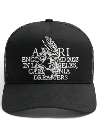 Amiri logo-print trucker hat - Black
