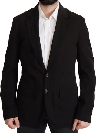 Dolce & Gabbana Elegante wollen jas zwart - Heren - Blazers - Zwart - S - Wol - Jassen