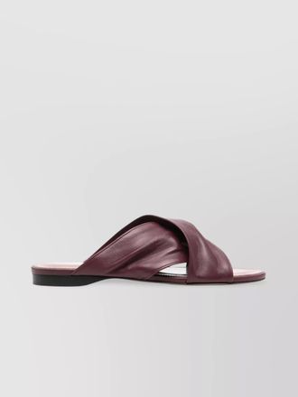 PARIS TEXAS leather flat slides