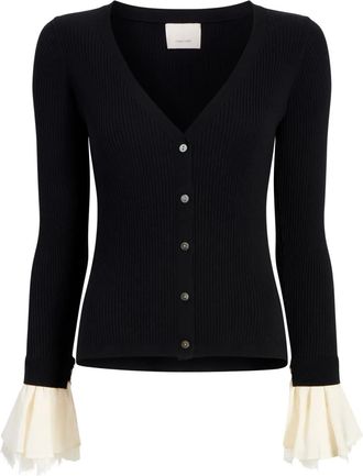 Cinq &agrave; Sept Cardigan con ruches - Nero