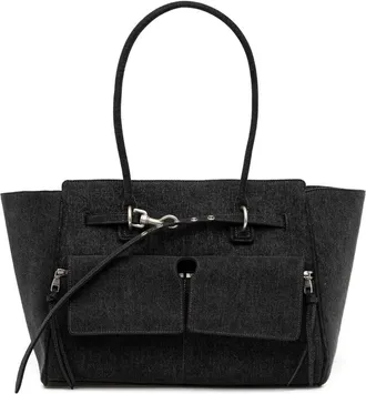 Miss Sixty flap-pocket tote bag - women - Fabric - One Size - Grey