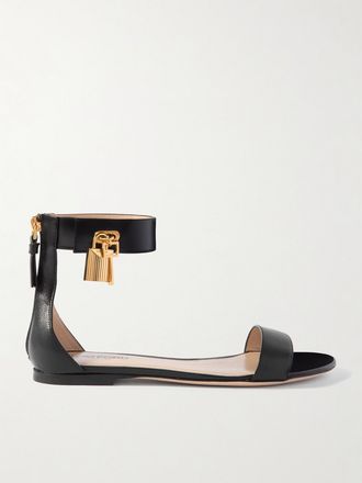 Tom Ford Sandali In Pelle Con Decorazioni - Nero
