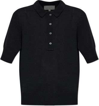 STUDIO NICHOLSON Tolsa Turtleneck - Dames - V-hals truien - Zwart - 2XS - Leer - Truien & Vesten