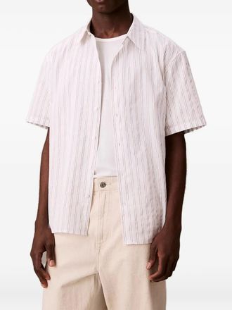 Calvin Klein striped shirt - men - Cotton - L - White