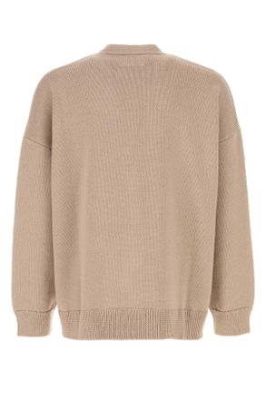 Maison Margiela Mens Beige Wool And Acrylic Cardigan Sand Lana Vergine Acrilica Maglieria
