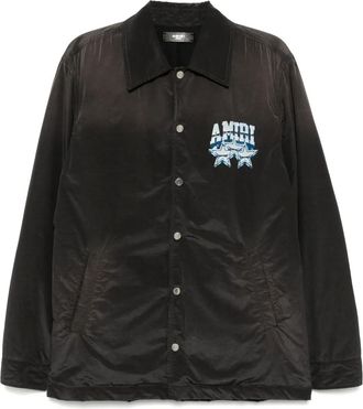 Amiri logo-print shirt jacket - men - Viscose/Polyamide/Polyester/Cotton - XXXL - Black