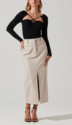 Astr Karolyna Skirt In Ecru