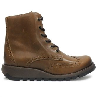 FLY London SARL069FLY Rug Leather Womens Ankle Boots - Camel - Size:UK 5