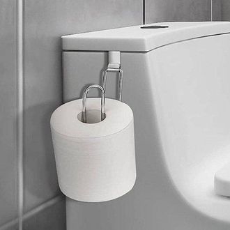 OEM 2 Soportes Para Papel Higi&eacute;nico Para Colocar Encima De La Cisterna, Met&aacute;lico, Para Montaje En Pared, Apto Para 1 Rollo