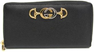 Gucci Pre-owned Wallets, female, Black, Size: ONE SIZE Pre-owned Leather Wallet