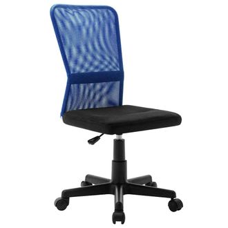 vidaXL Vidaxl - Silla De Oficina De Tela De Malla Negra Y Azul 44x52x100 Cm