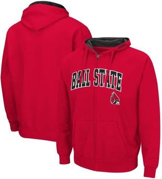 Colosseum Mens Colosseum Cardinal Ball State Cardinals Arch & Logo 3.0 Full-Zip Hoodie at Nordstrom, Size X-Large