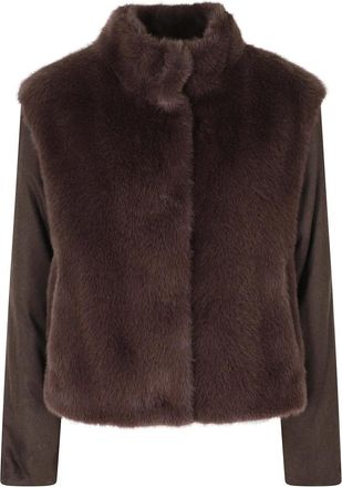 Herno Faux Fur Shearling Jassen - Dames - Jassen - Bruin - L - Jassen