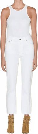 LE JEAN Sabine Straight Jean In White