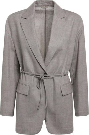 Brunello Cucinelli Giacca - Dames - Jassen - Beige - Maat: M Wol