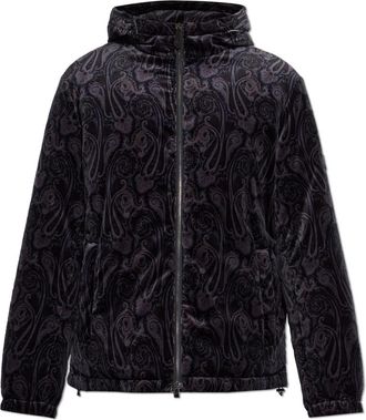 Etro Oversized Velour Jas - Heren - Zomerjassen - Blauw - M - Katoen - Jassen