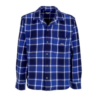Obey Geruite Geweven Overhemd Blauw - Heren - Casual Overhemden - Veelkleurig - XL - Katoen - Overhemden