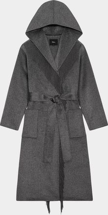 Rails Arlon Hooded Wrap Coat with Fringe-Trim