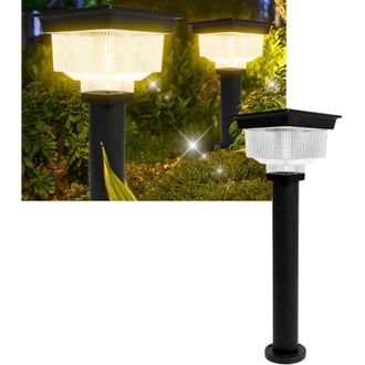 OEM L&aacute;mpara De Columna Cuadrada Blanca Minimalista Moderna Con Pantalla De Policarbonato De Alta Transmisi&oacute;n De Luz, Farola Solar Led Para Exteriores, Res