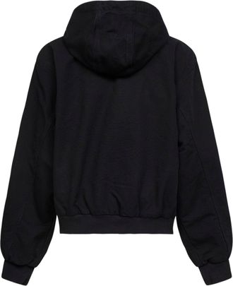 Carhartt Work in Progress Womens Hooded Jacket W Og Active Black Cotton Bomber