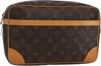 Louis Vuitton Pre-owned Clutches, female, Brown, Size: ONE SIZE Pre-owned Canvas Clutch