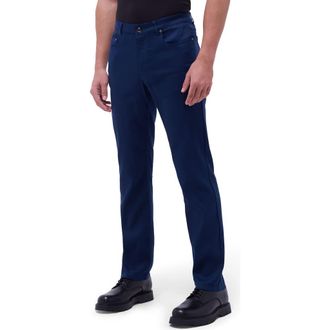 Bugatchi Preston Stretch Linen & Cotton Pants in Navy at Nordstrom Rack, Size 34