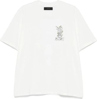 Amiri T-Shirts, male, White, XL, White Crew Neck Short Sleeve Shirt